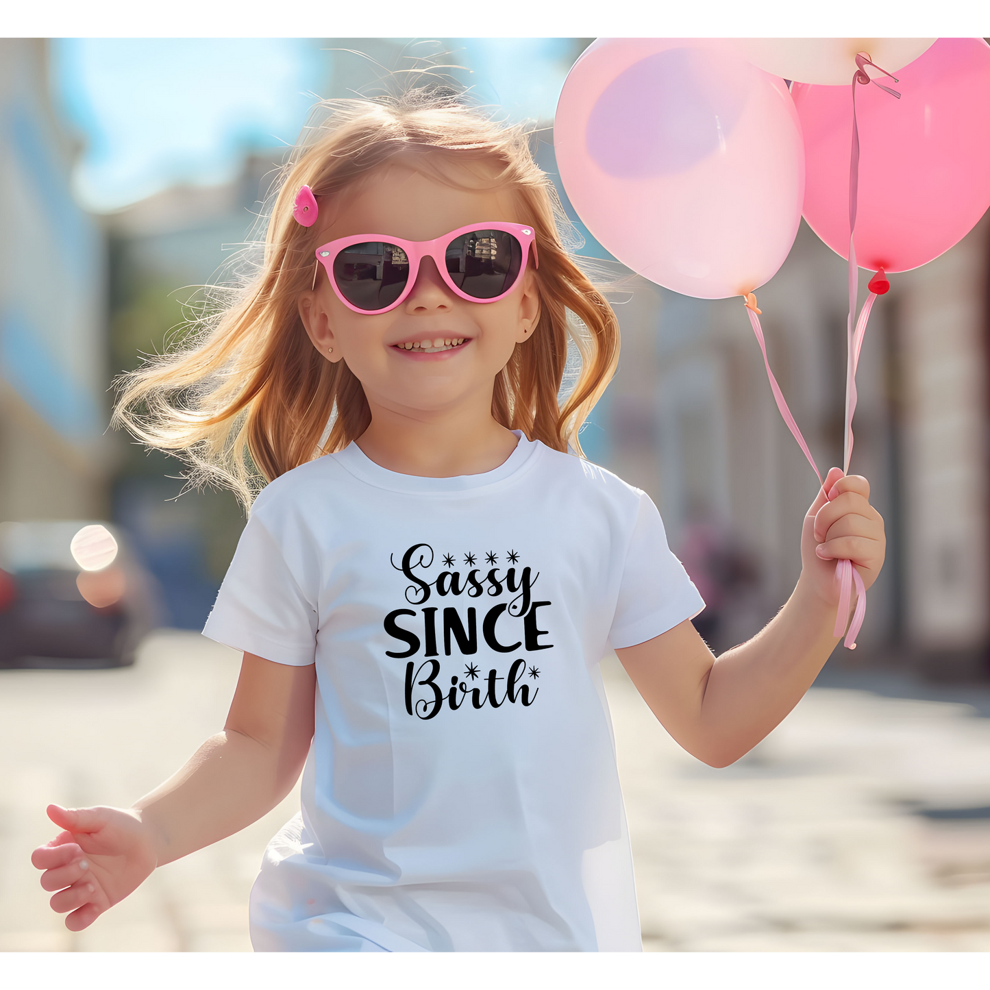 Sassy Since Birth Toddler Tee -  Funny Strong Kids Spicy Personalities
