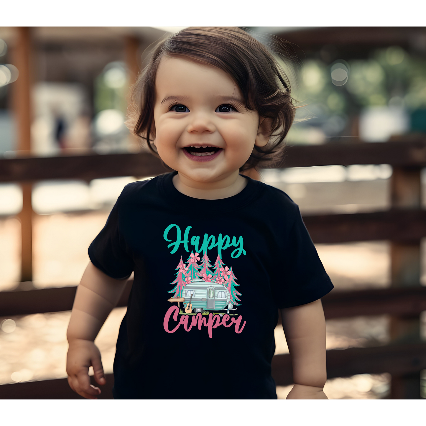 Happy Camper Toddler T-Shirt | Cute Camping Tee, Kids Outdoor Clothing, Summer Adventure Outfit, Gift for Little Explorers, Family