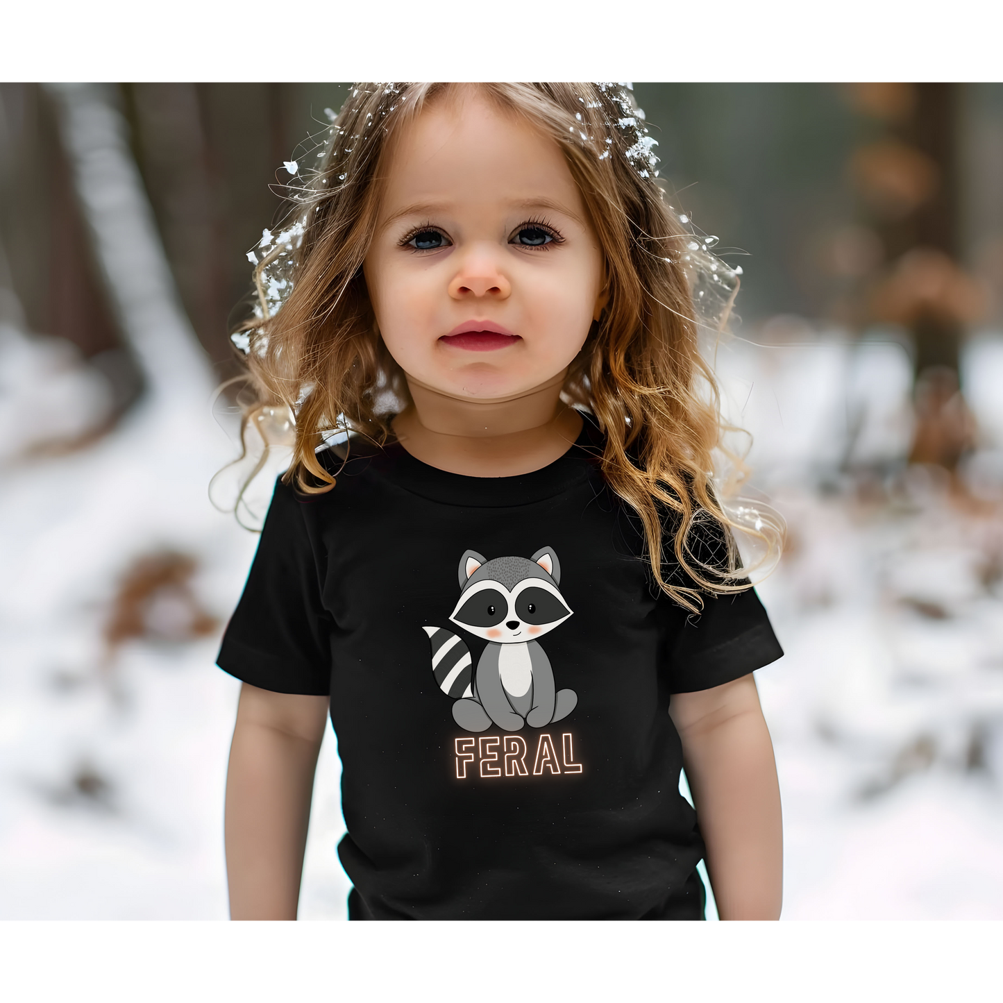 Feral Baby Raccoon Funny Toddler Tee
