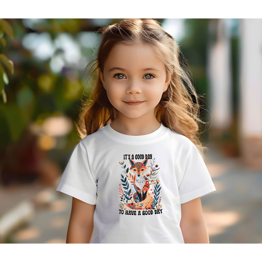 Boby Fox Boho Toddler Tee - 'It's a Good Day' Cute Animal Design, Kids Adventure Shirt, Toddler Gift, Playdate Outfit, Nature Lover Tee