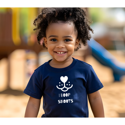I Boop Snoots Dog Lover Toddler T-Shirt, Cute Funny Puppy Love Tee