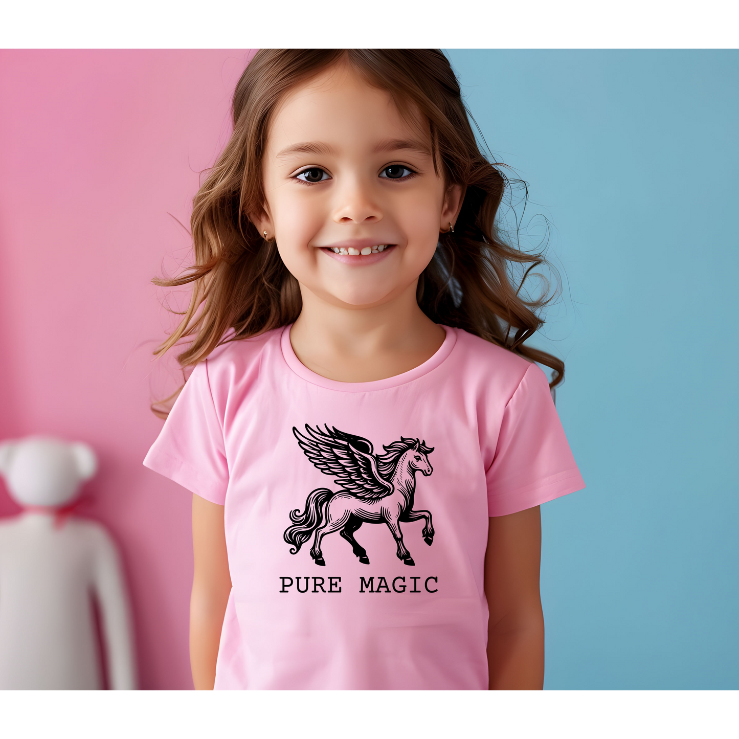 Pure Magic Pegasus Fantasy Toddler Short Sleeve Tee - Bella+Canvas Shirt