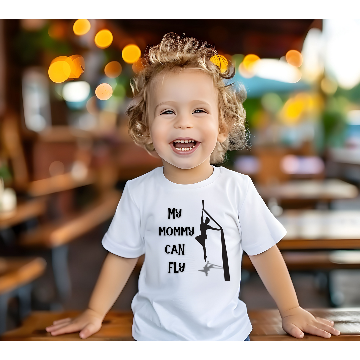 My Mommy Can Fly Aerialist Toddler T-shirt, Aerial Silks