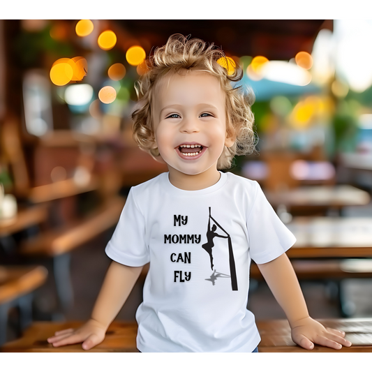 My Mommy Can Fly Aerialist Toddler T-shirt, Aerial Silks