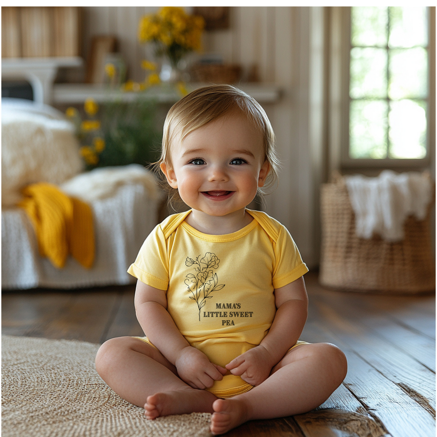 Mama's Little Sweet Pea Infant Bodysuit, Baby Shower Gift, Cute Baby Outfit, Newborn Clothing, Infant Apparel, Toddler Fashion