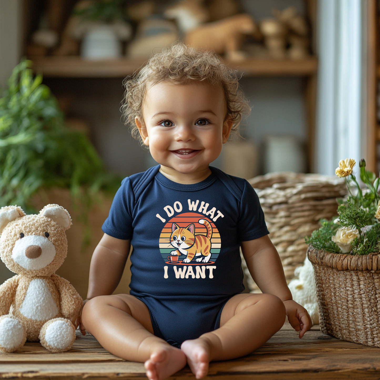 Cool Cat Baby Bodysuit, Funky Infant Onesie, Hipster Baby Outfit, Funny Baby Clothes, Gift for New Parents, Baby Shower Gift