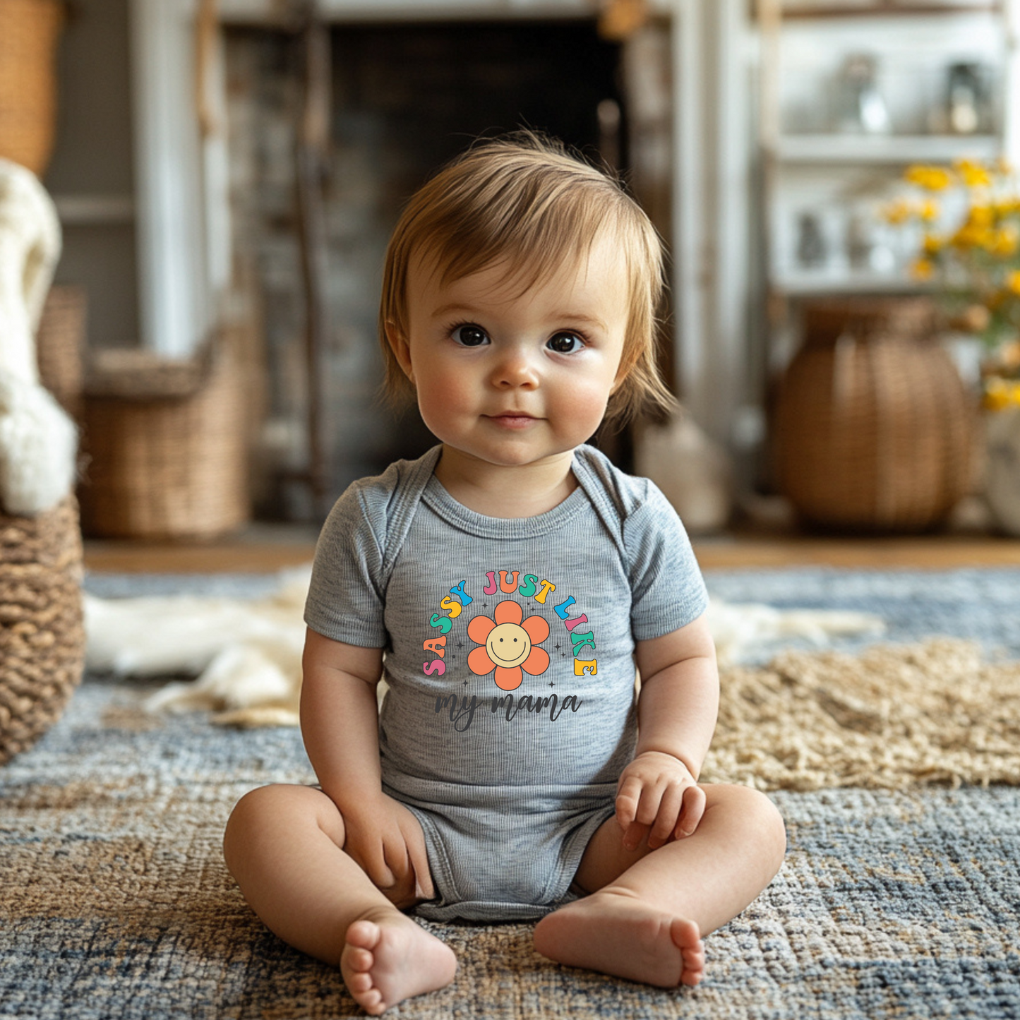 Sassy Like My Mama Onesie - Cute Baby Gift, Baby Shower Outfit, Newborn Clothing, Handmade Baby Clothes, [...]