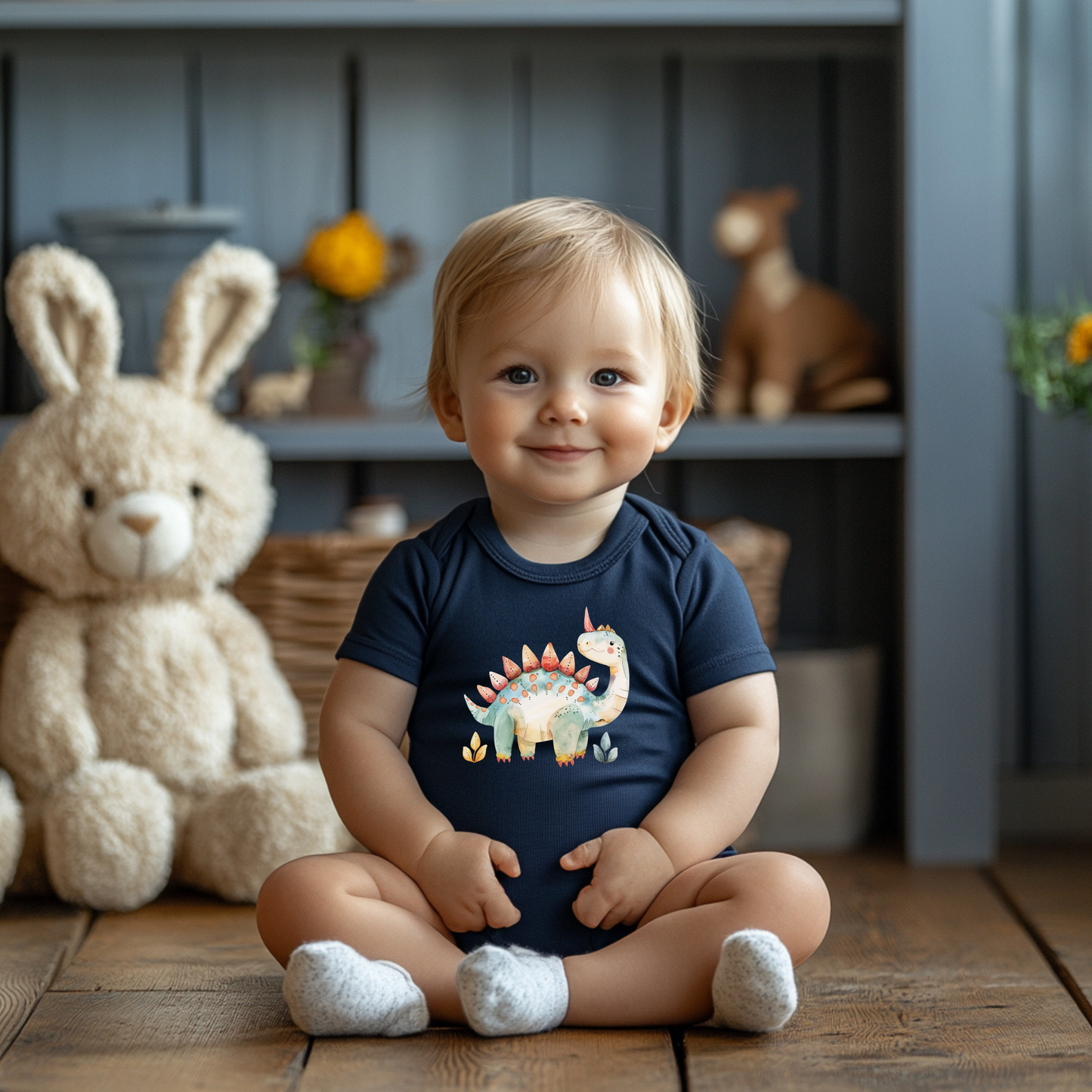 Dinosaur Watercolor Infant Bodysuit, Cute Baby Gift, Dinosaur Onesie, Baby Shower Present, Nursery Decor, Fun Toddler Outfit