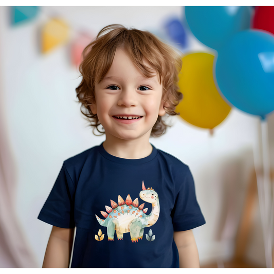 Dinosaur Watercolor Toddler Tee, Cute Dino Shirt, Children's Summer T-Shirt, Baby Birthday Gift, Kid's Fashion