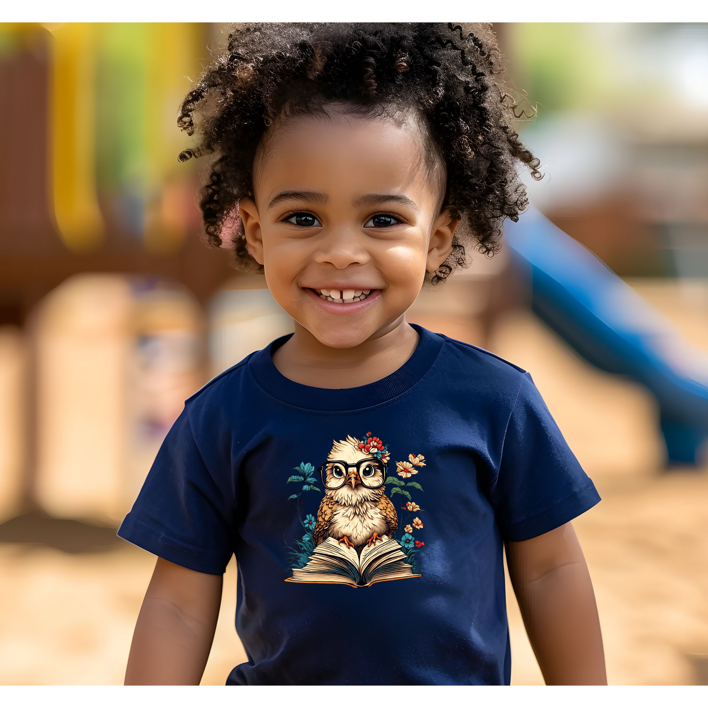 Owl Reading Toddler Tee