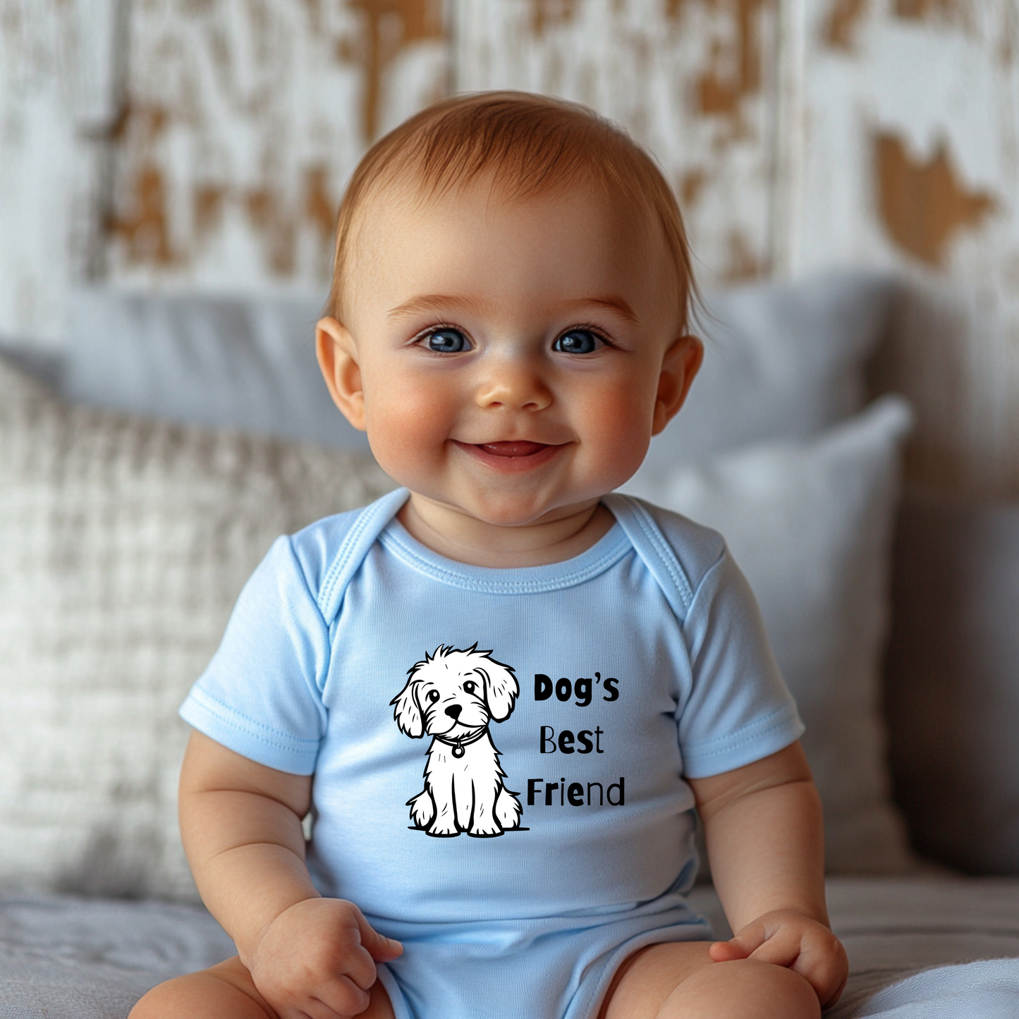 Dog's Best Friend Infant Bodysuit - Cute Baby Outfit, Newborn Apparel, Pet Lover Gift, Baby Shower Present, Dog Lover Clothing