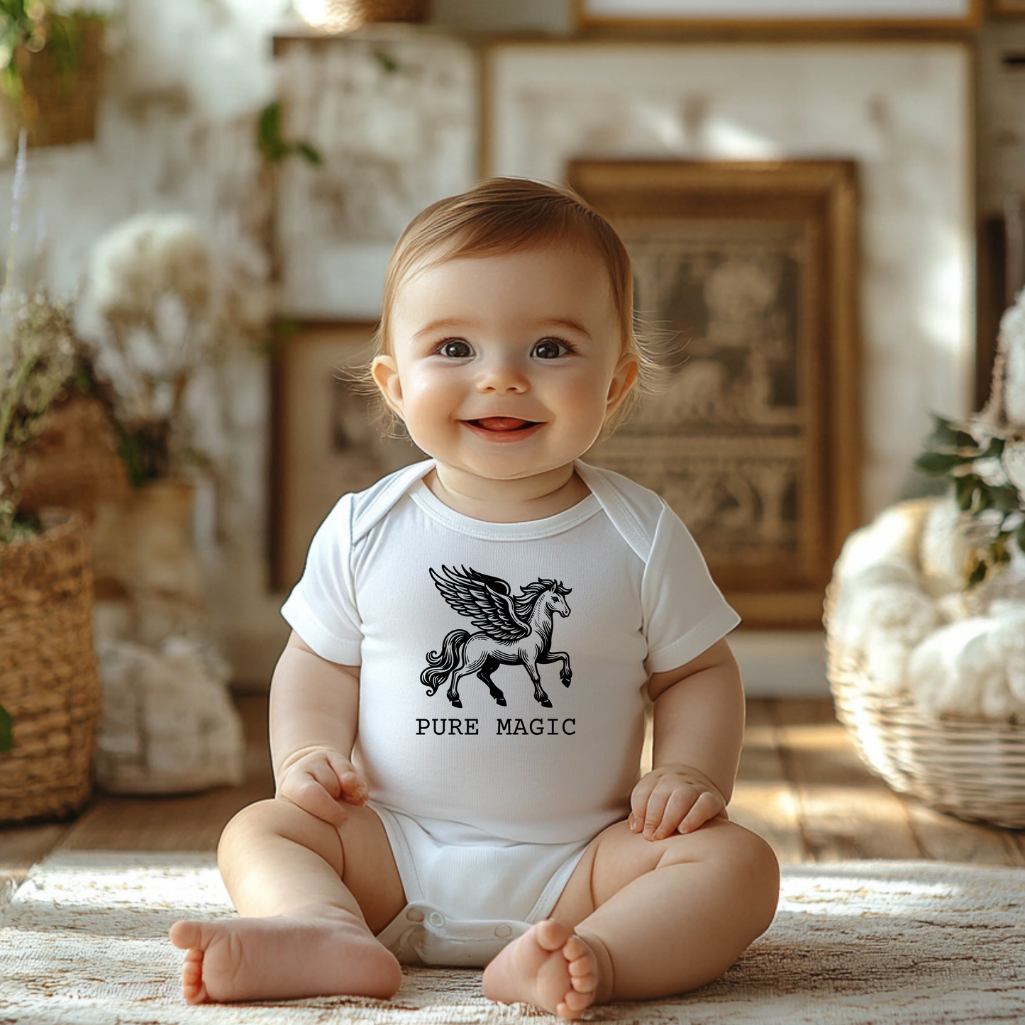 Pure Magic Infant Bodysuit, Baby Shower Gift, Unicorn Outfit, Cute Baby Clothes, Newborn Fashion, Adorable Infant Wear