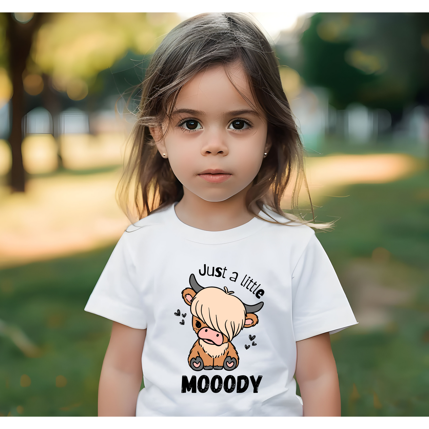 Emo Cow Toddler Tee - "Just a Little Mooody"