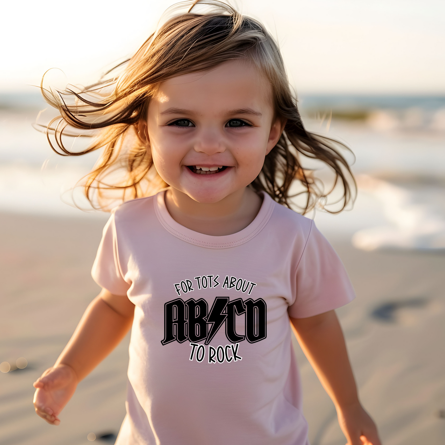 AB/CD Toddler Tee — "For Tots About to Rock"