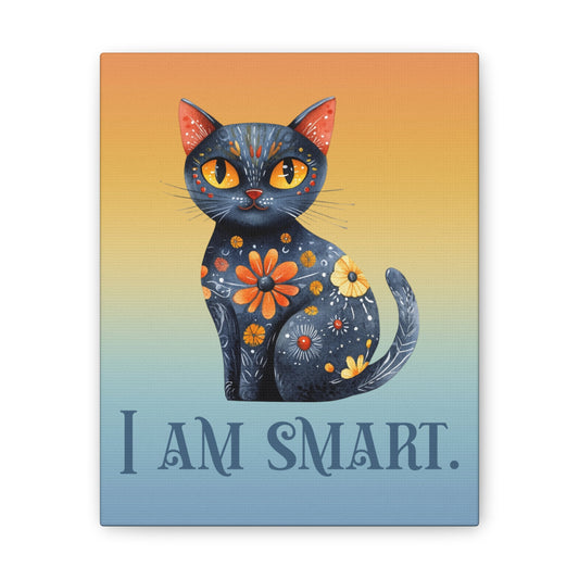 Cat Canvas Art - I am smart