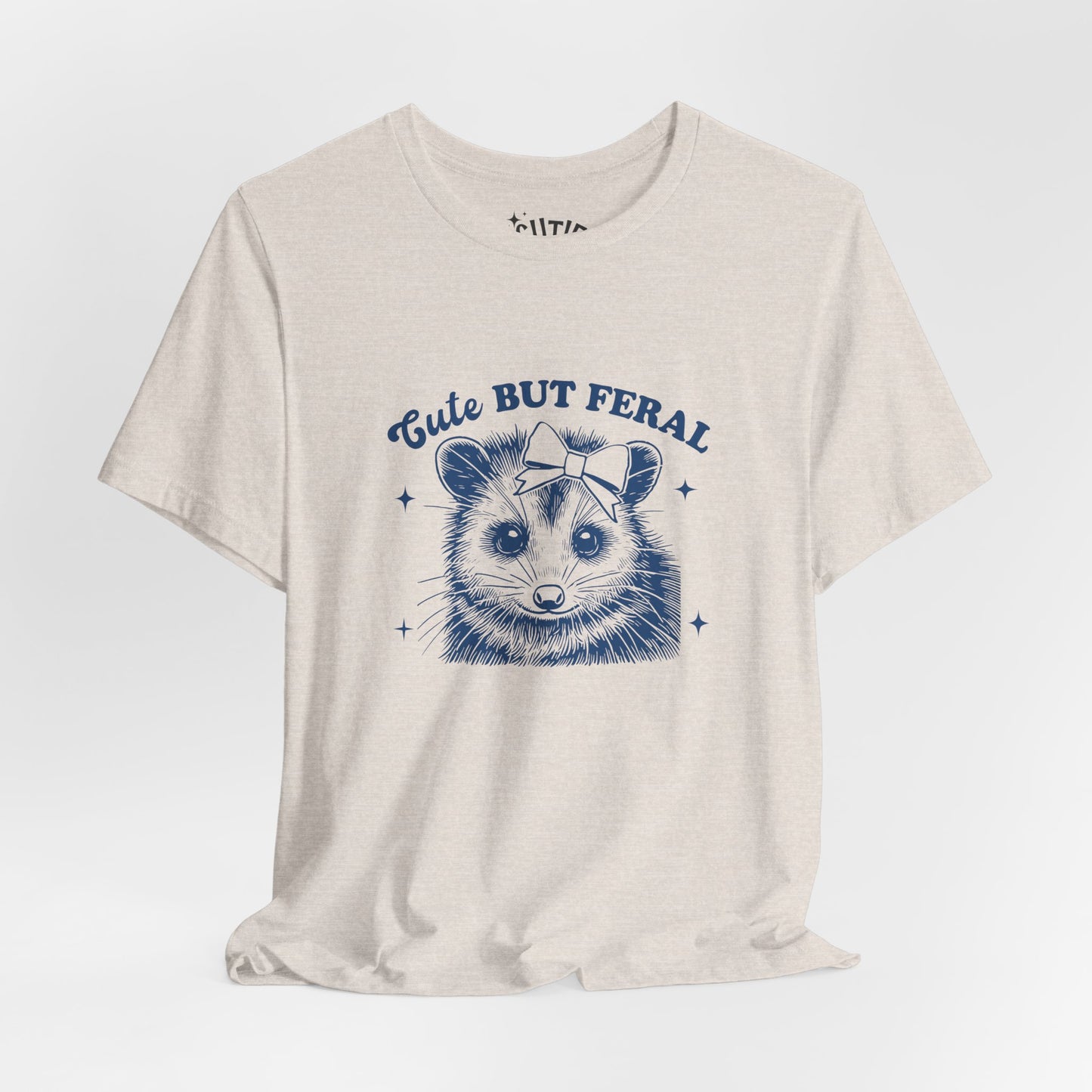 Cute But Feral Tee - Retro Possum