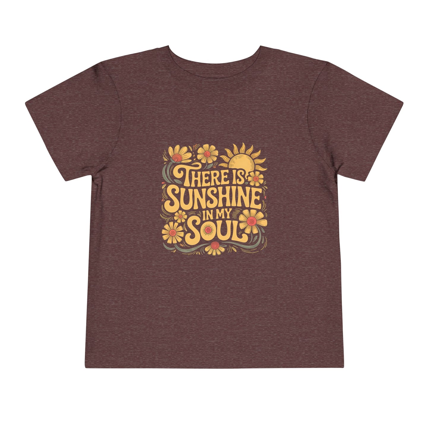 Sunshine in my Soul Retro Toddler Tee, Cute Toddler Shirt, Summer Outfit, Gift for Kids, Flower Graphic Tee, Birthday Gift for Toddlers