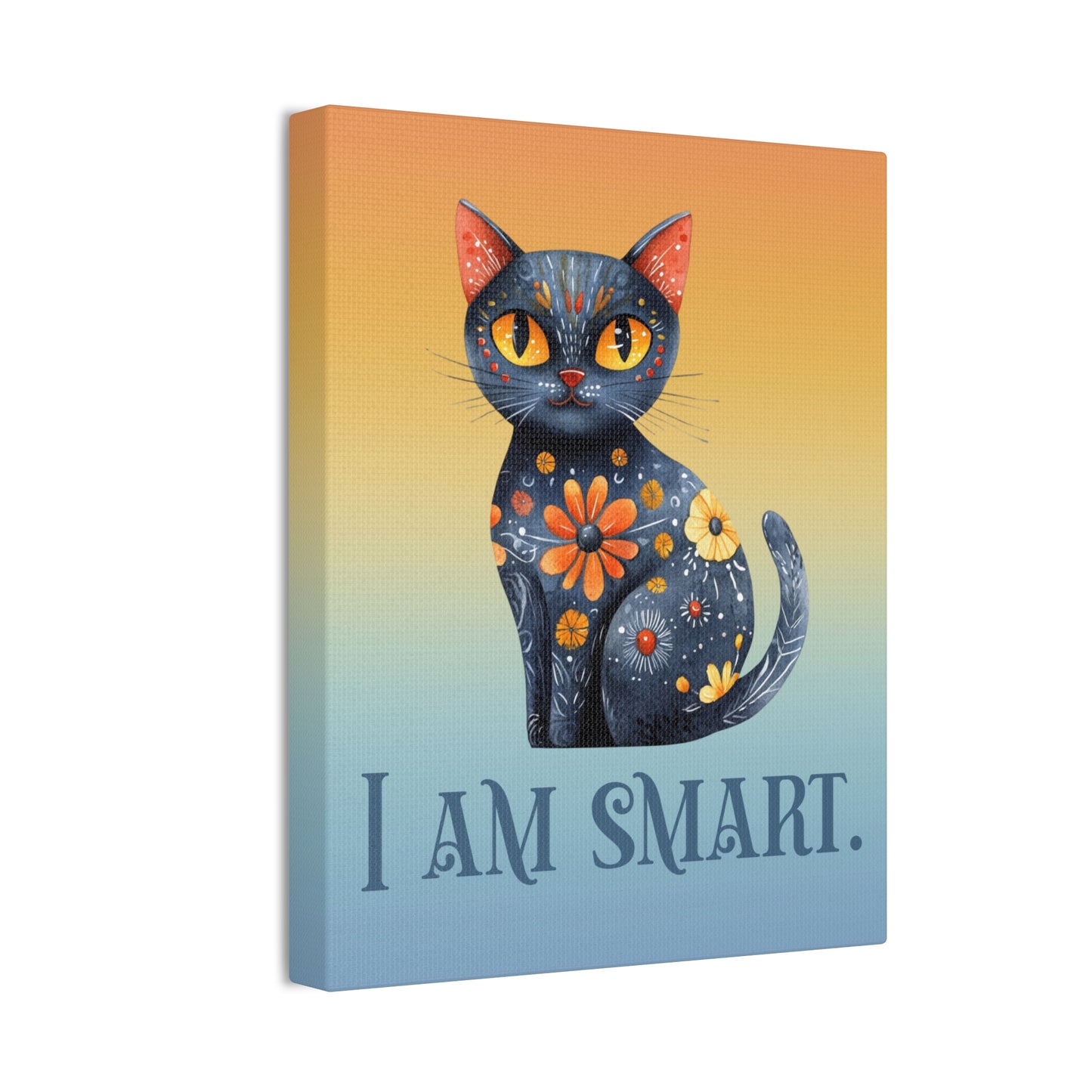 Cat Canvas Art - I am smart