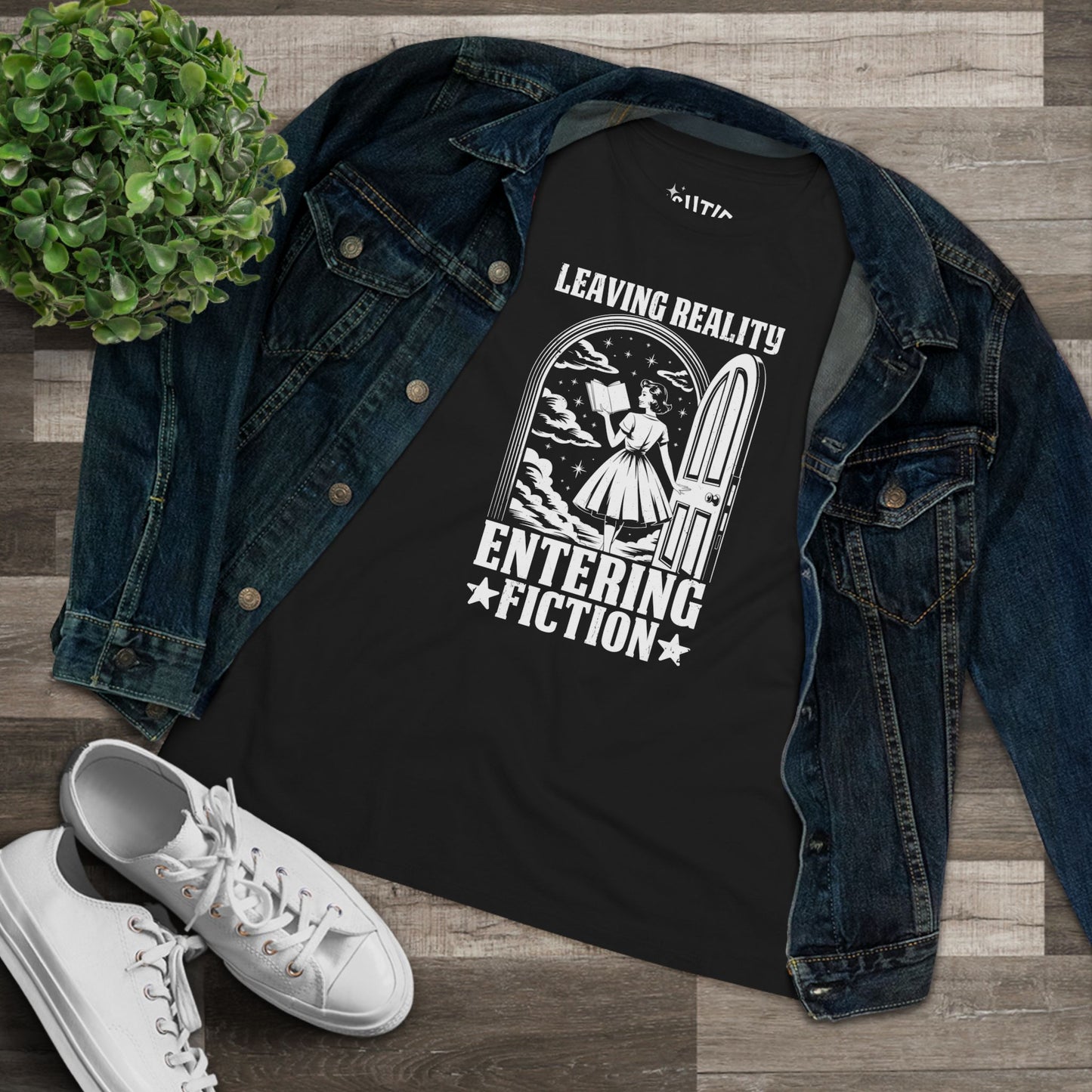 Fictional Escape Cotton Tee, Unisex Graphic T-Shirt, Fantasy Lover's Tee, Gift for Book Lovers, Casual Wear, Literary Apparel