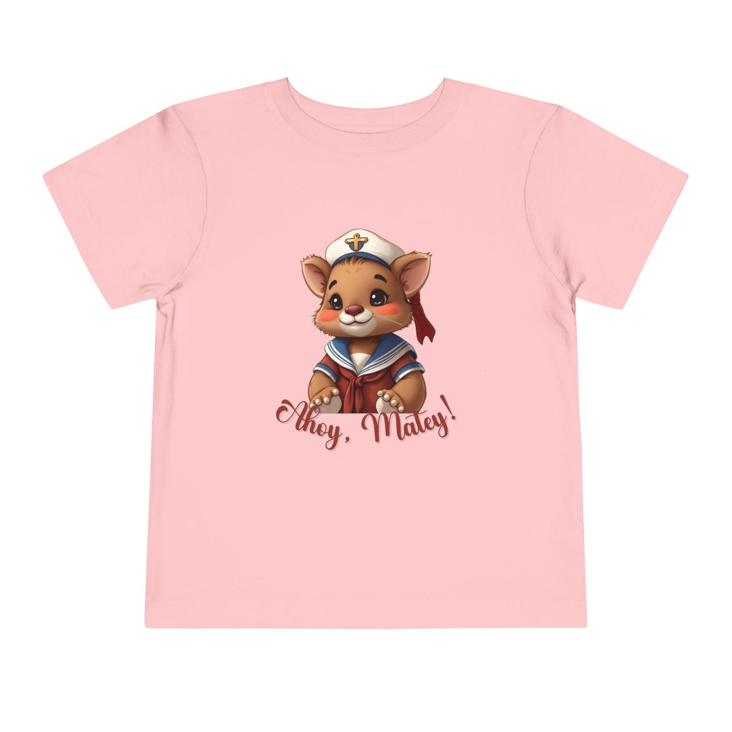 Ahoy Matey Nautical Animal Toddler Sailor Tee, Adorable Kids T-Shirt, Nautical Baby Shirt, Fun Toddler Apparel, Hey, Matey! Gift for Children