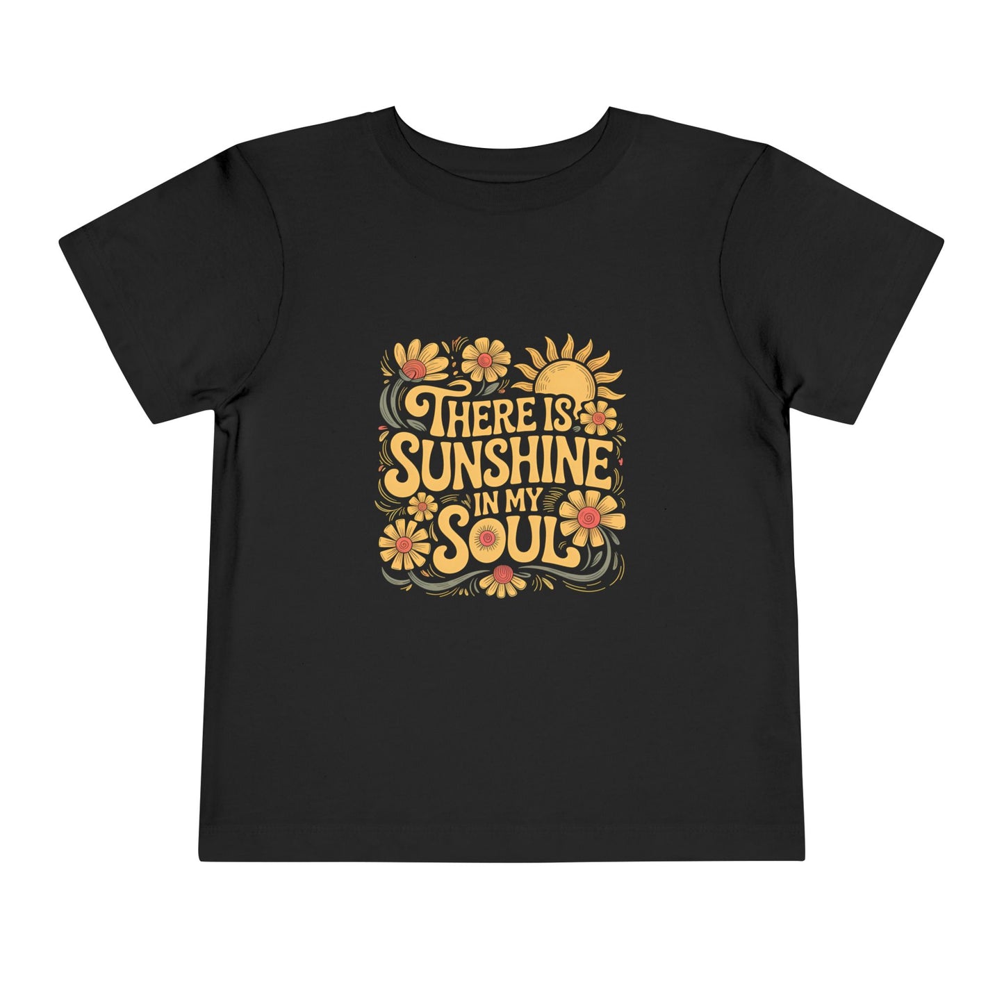 Sunshine in my Soul Retro Toddler Tee, Cute Toddler Shirt, Summer Outfit, Gift for Kids, Flower Graphic Tee, Birthday Gift for Toddlers