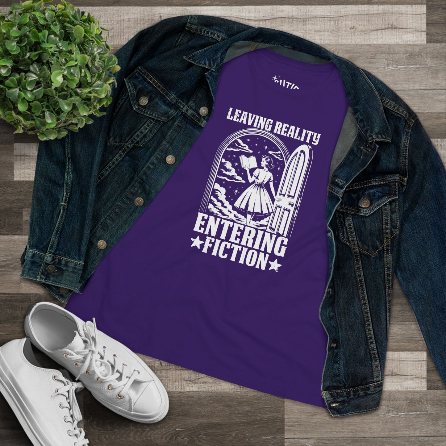 Fictional Escape Cotton Tee, Unisex Graphic T-Shirt, Fantasy Lover's Tee, Gift for Book Lovers, Casual Wear, Literary Apparel