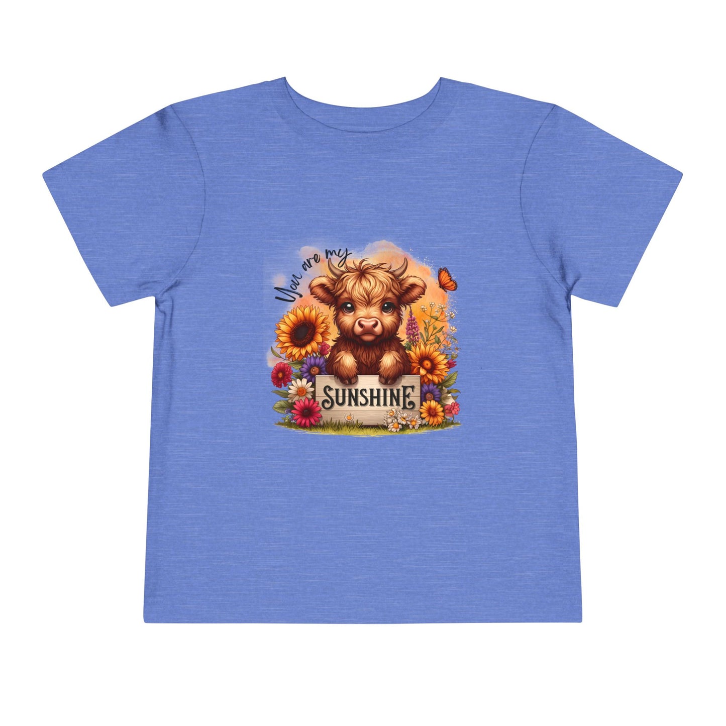 You Are My Sunshine Toddler Tee -  Baby Highland Cow Print
