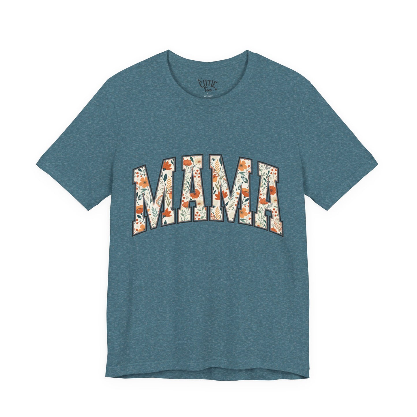 Mama Floral Arch T-Shirt — Floral 'MAMA' Graphic Tee for Moms