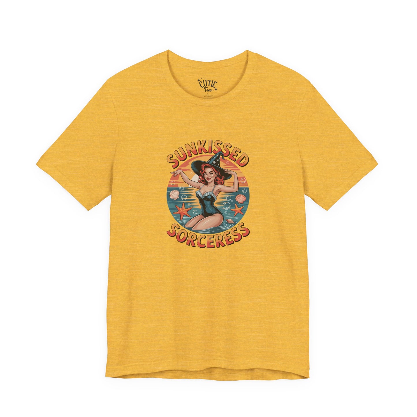 Sunkissed Sorceress Tee, Sun-Inspired T-Shirt, Witchy Apparel, Summer Fashion, Vintage Style Top, Gifts for Her