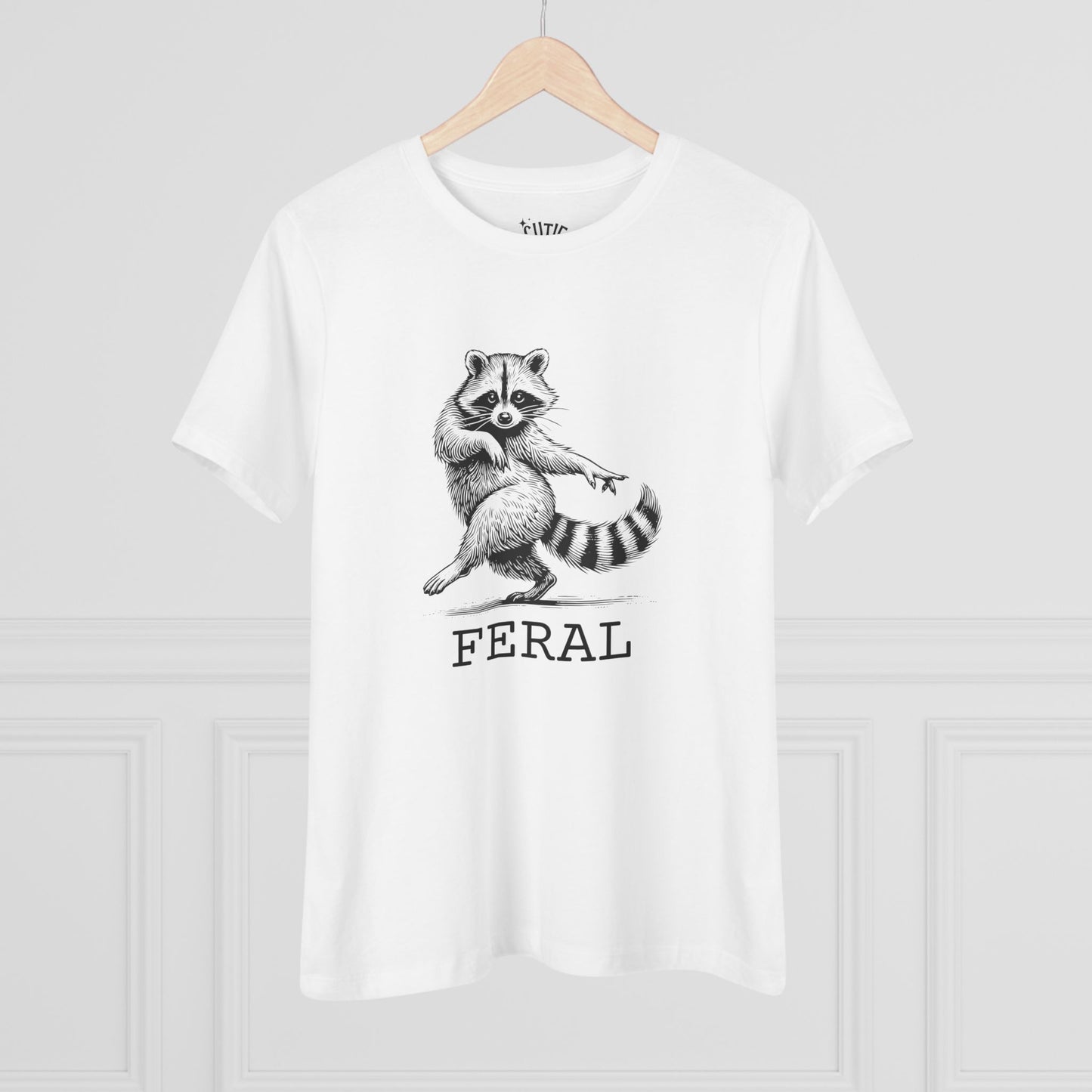 Raccoon Tee for Women - Feral