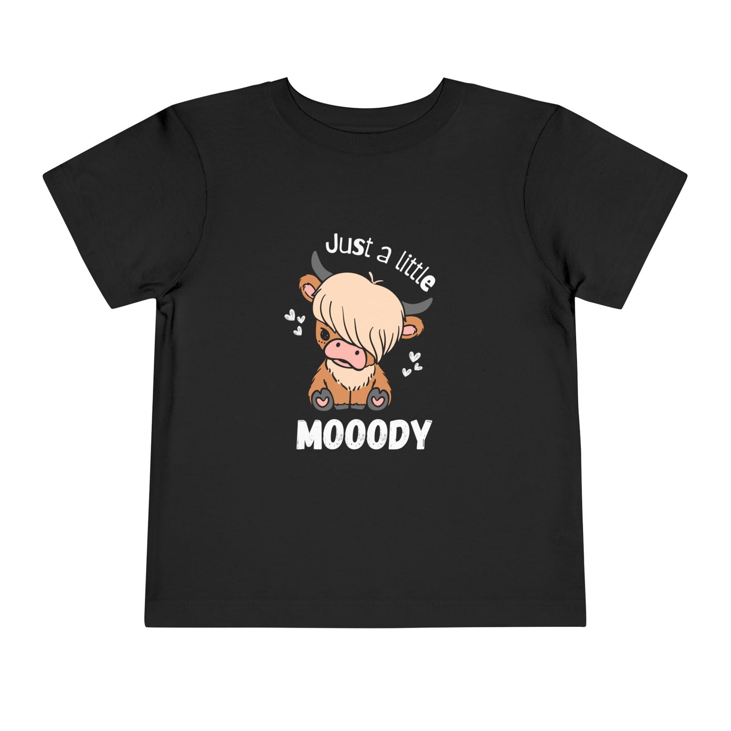 Emo Cow Toddler Tee - "Just a Little Mooody"