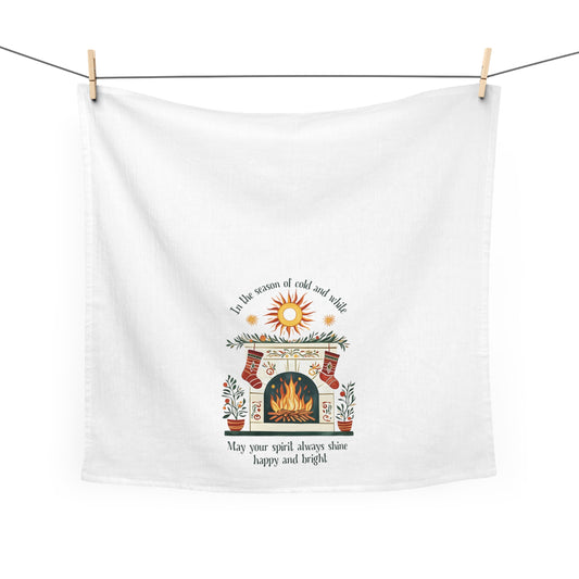 Winter Blessing Tea Towel — "May Your Spirit Always Shine"