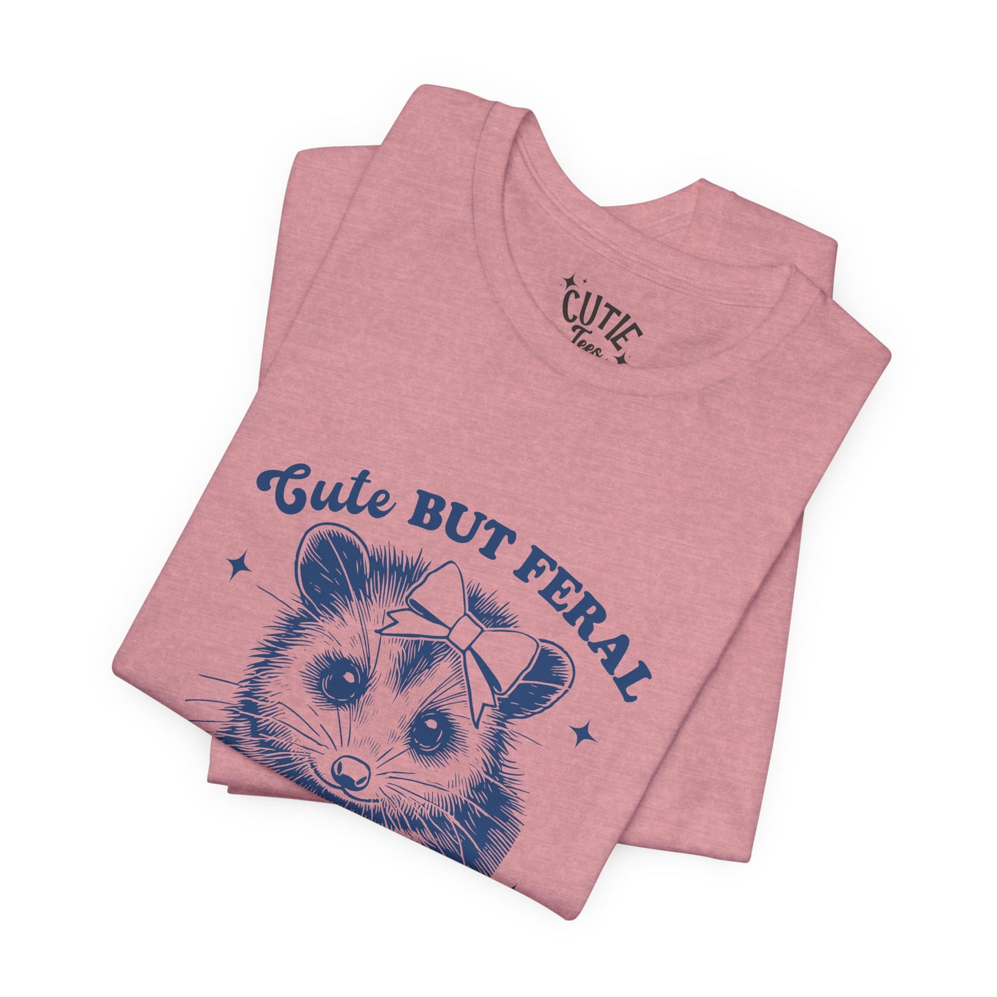 Cute But Feral Tee - Retro Possum