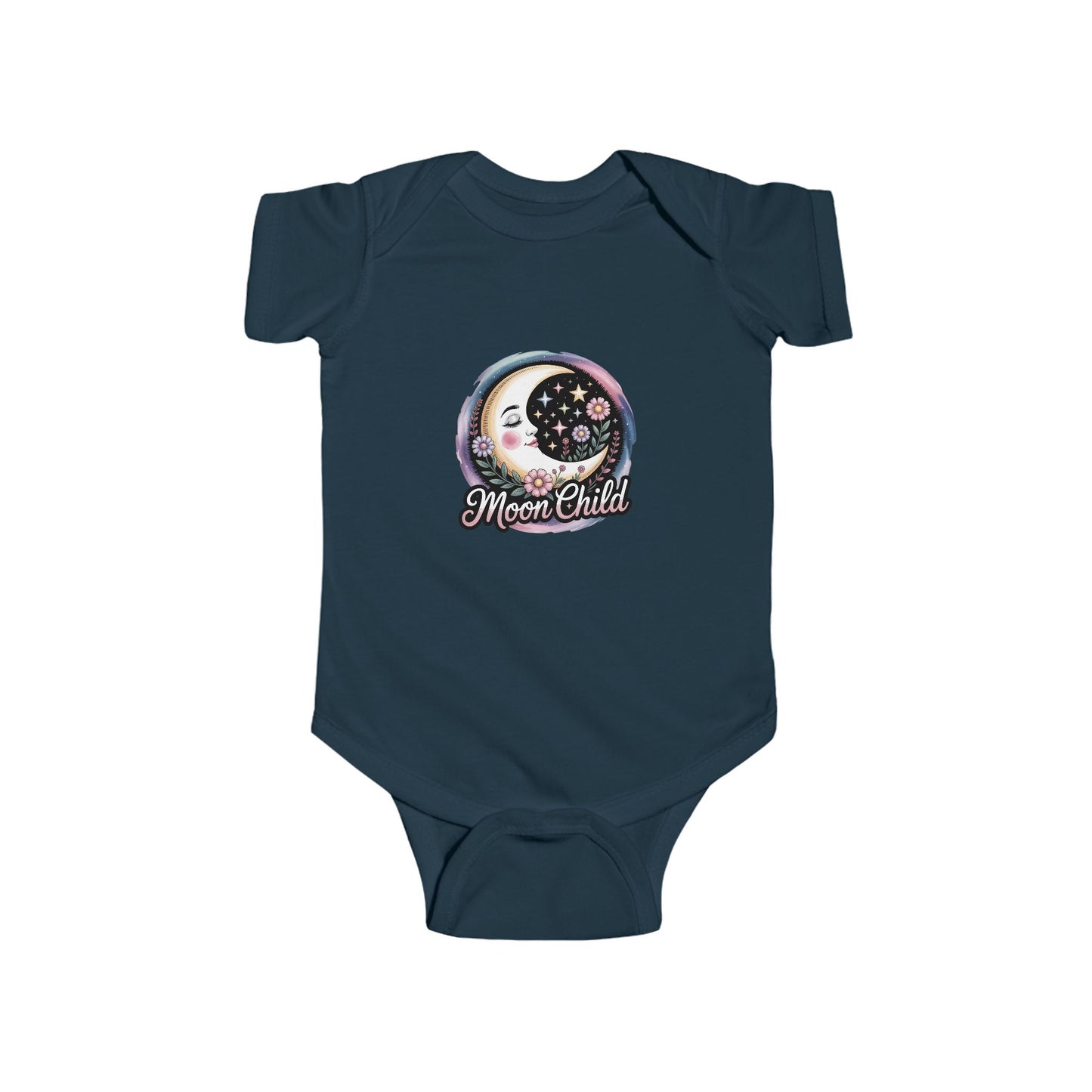 Moon Child  Boho Infant Bodysuit, Cute Baby Outfit, Baby Shower Gift, Newborn Clothes, Celestial Baby Wear, Astrology Baby Gift
