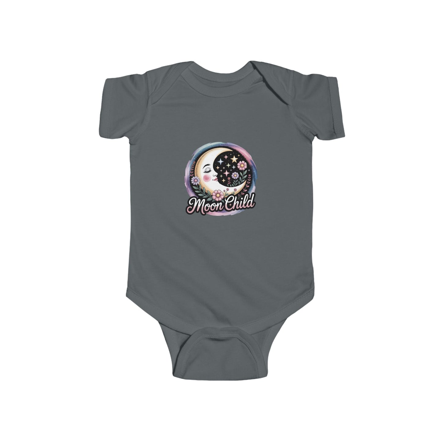 Moon Child  Boho Infant Bodysuit, Cute Baby Outfit, Baby Shower Gift, Newborn Clothes, Celestial Baby Wear, Astrology Baby Gift