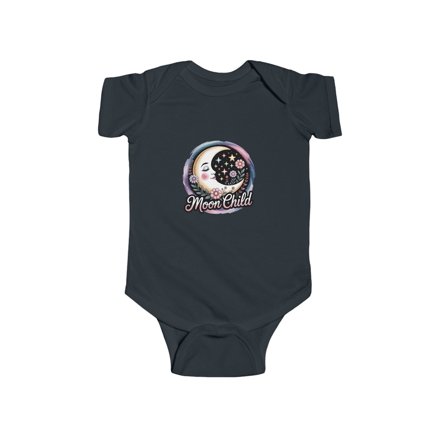 Moon Child  Boho Infant Bodysuit, Cute Baby Outfit, Baby Shower Gift, Newborn Clothes, Celestial Baby Wear, Astrology Baby Gift