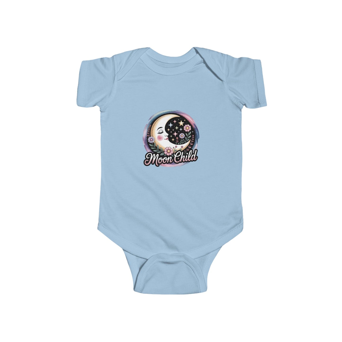 Moon Child  Boho Infant Bodysuit, Cute Baby Outfit, Baby Shower Gift, Newborn Clothes, Celestial Baby Wear, Astrology Baby Gift