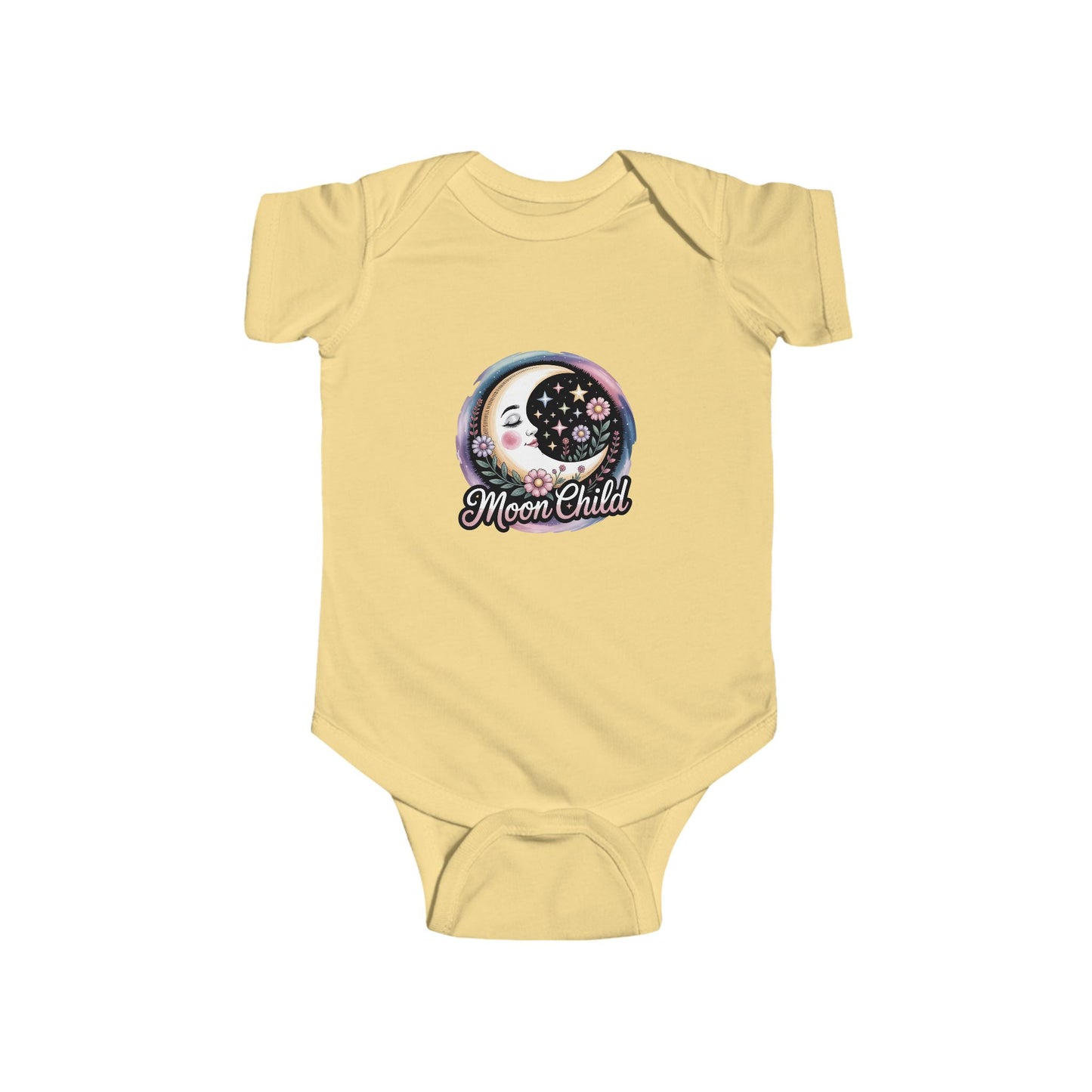 Moon Child  Boho Infant Bodysuit, Cute Baby Outfit, Baby Shower Gift, Newborn Clothes, Celestial Baby Wear, Astrology Baby Gift