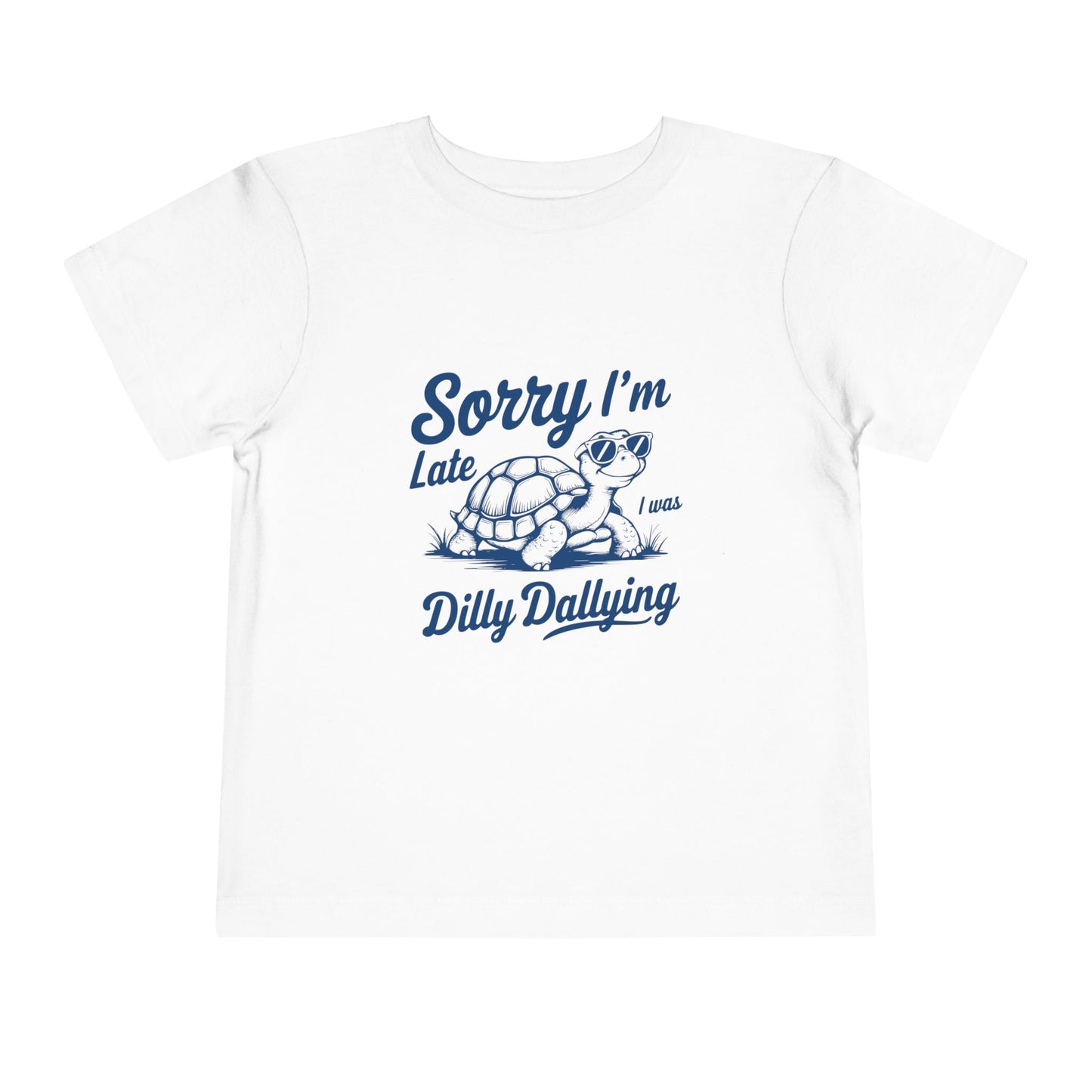 Sorry I'm Late Toddler Tee - Turtle Graphic