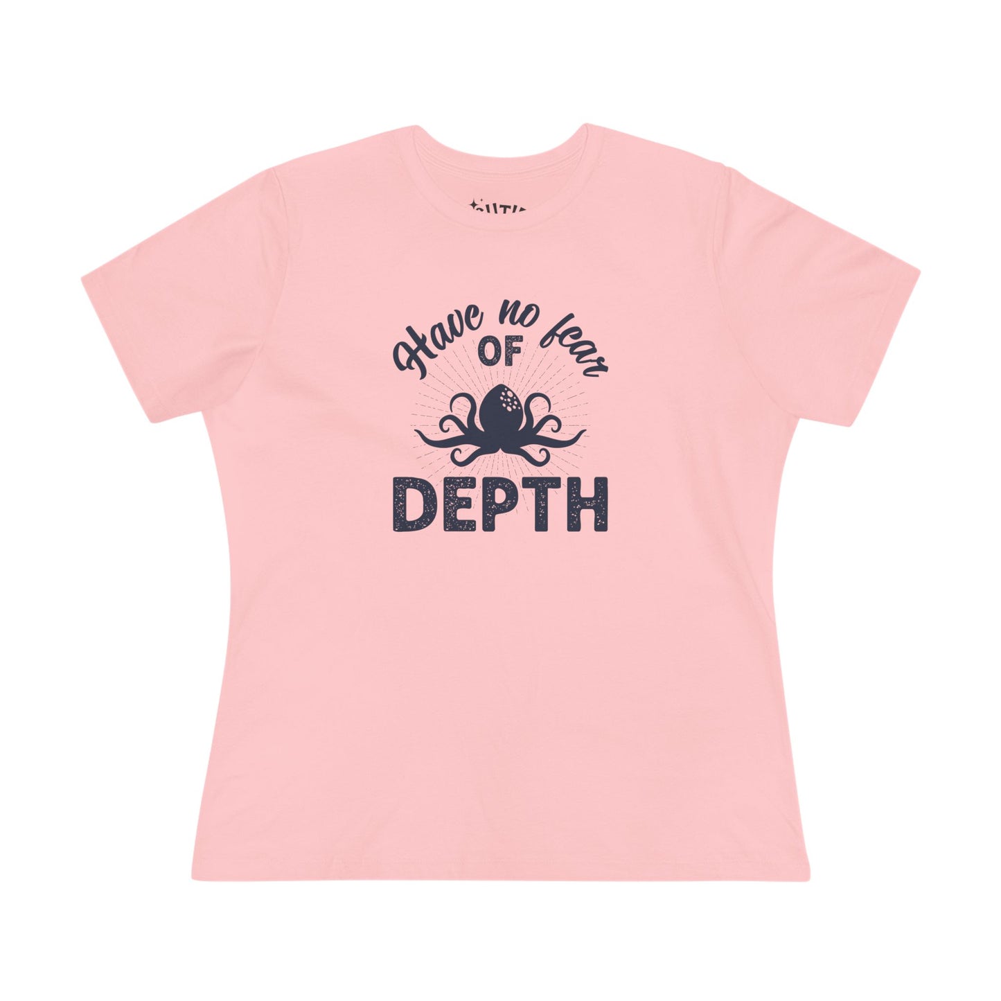 Octopus Women's Cotton Tee, Motivational Graphic T-Shirt for Brave, Strong Women