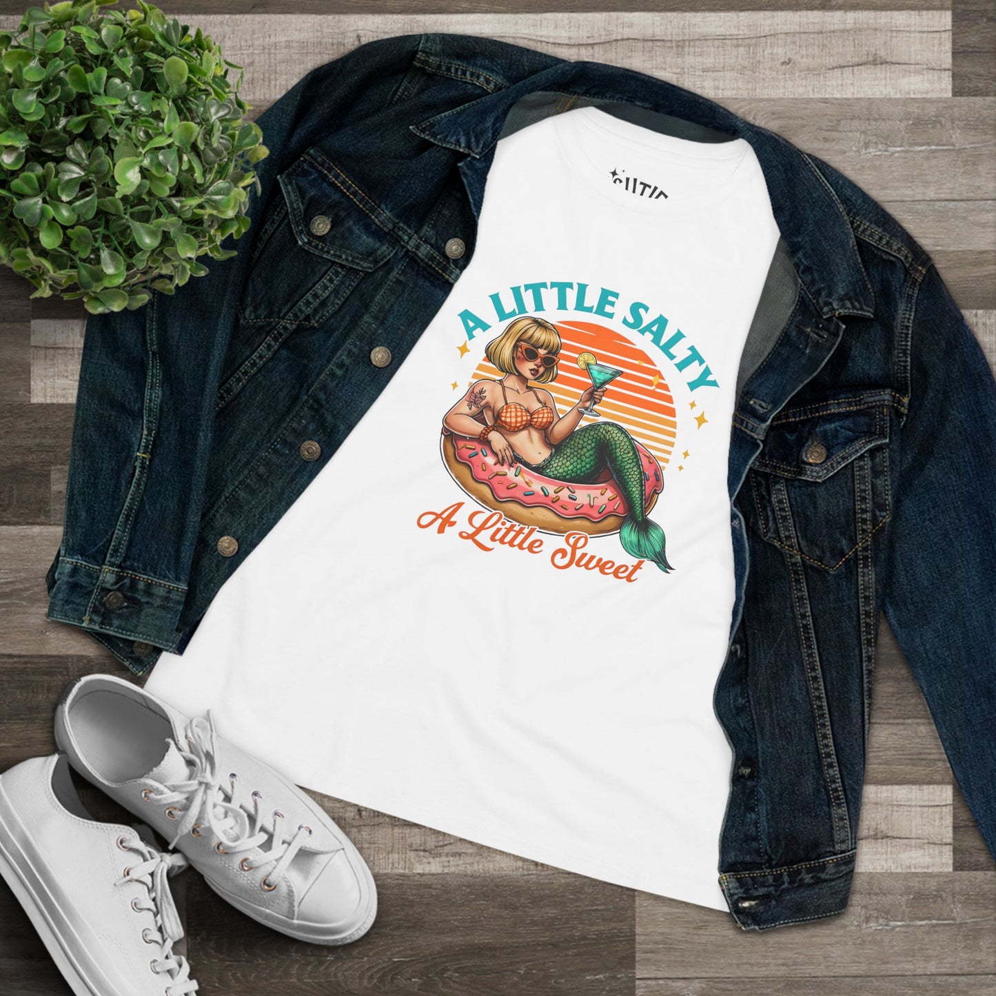 Salty Sweet Sexy Mermaid Women's Tee - Graphic Beach Lover Gift