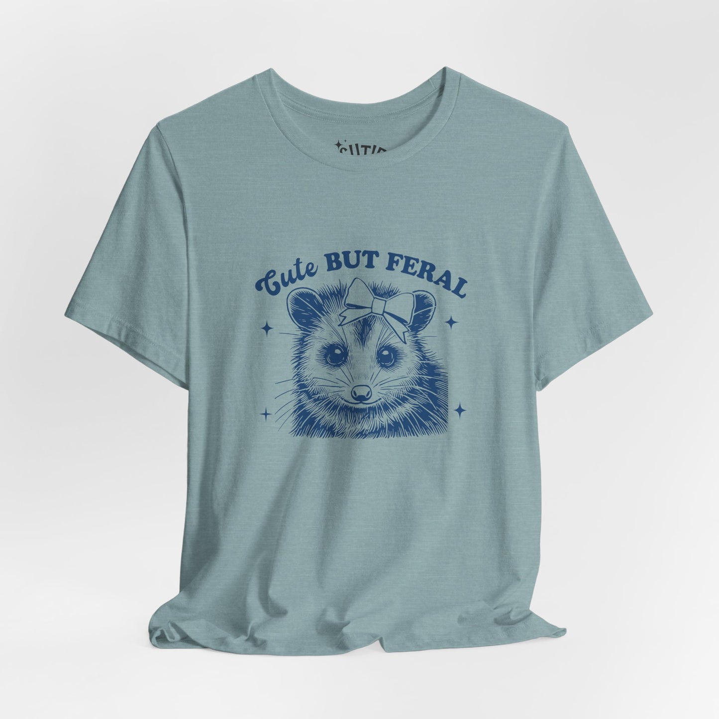 Cute But Feral Tee - Retro Possum