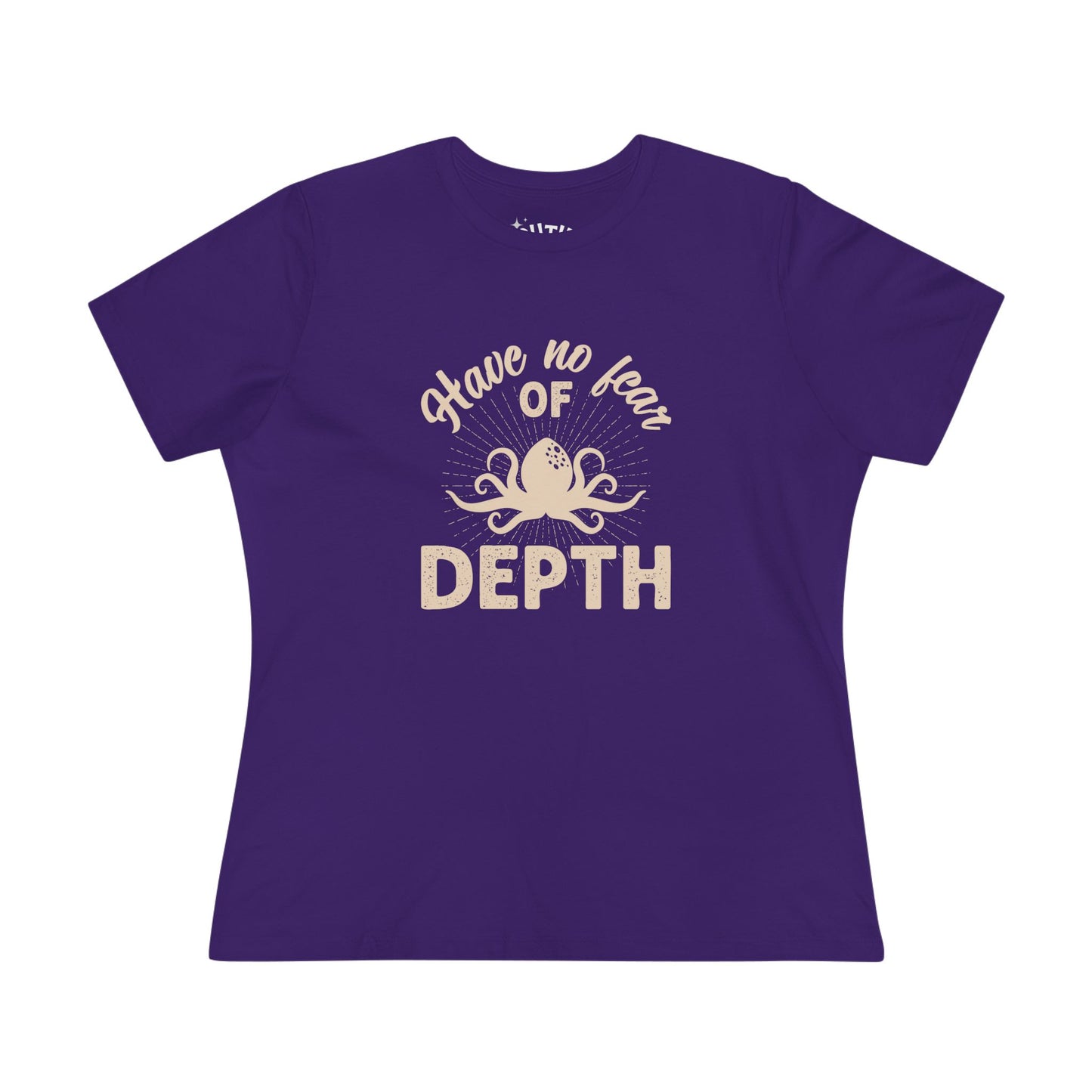 Octopus Women's Cotton Tee, Motivational Graphic T-Shirt for Brave, Strong Women