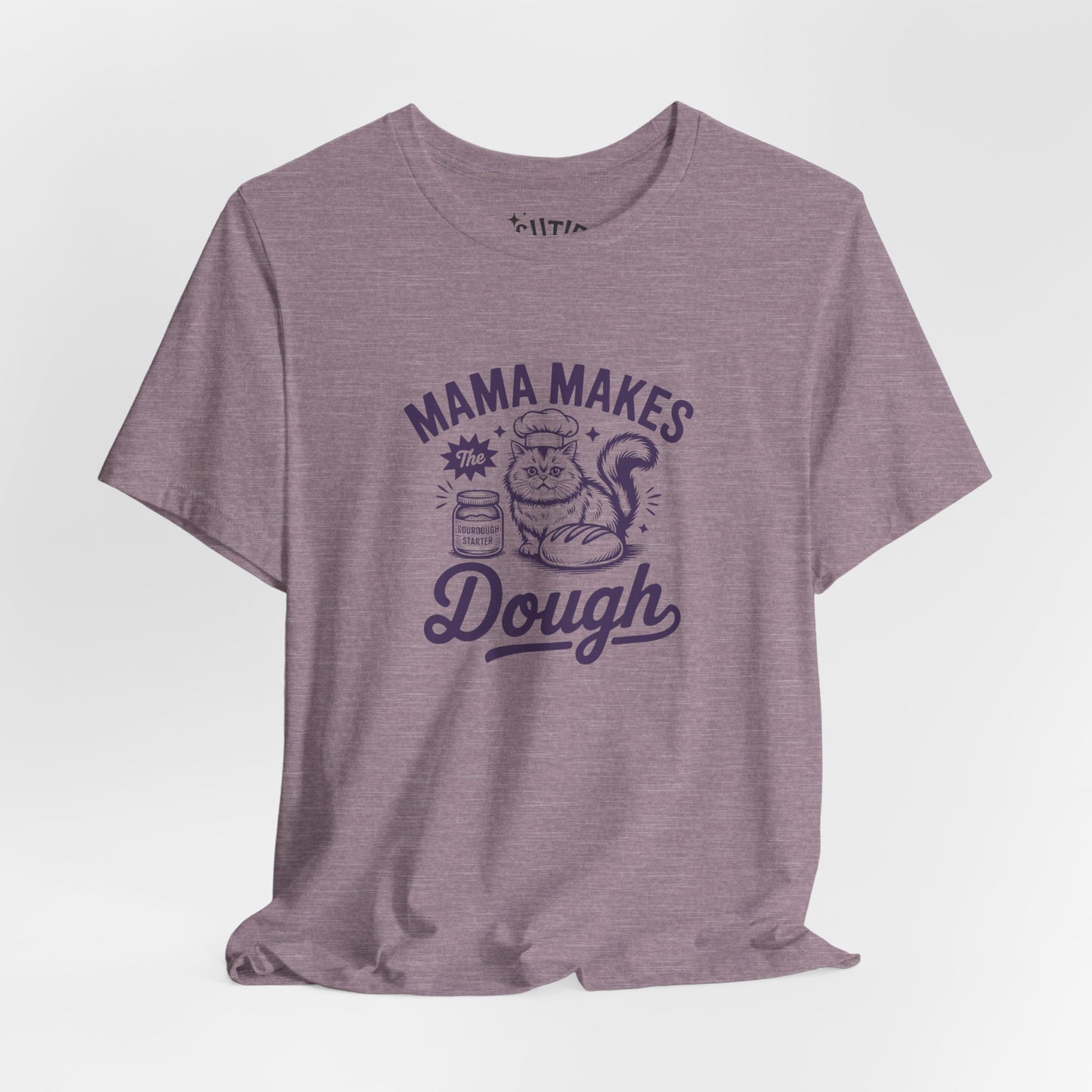 Mama Makes the Dough Cat T-Shirt | Fun Cooking Tee | Gift for Moms | Baking Shirt | Cute Foodie Apparel | Kitchen Lover's Gift