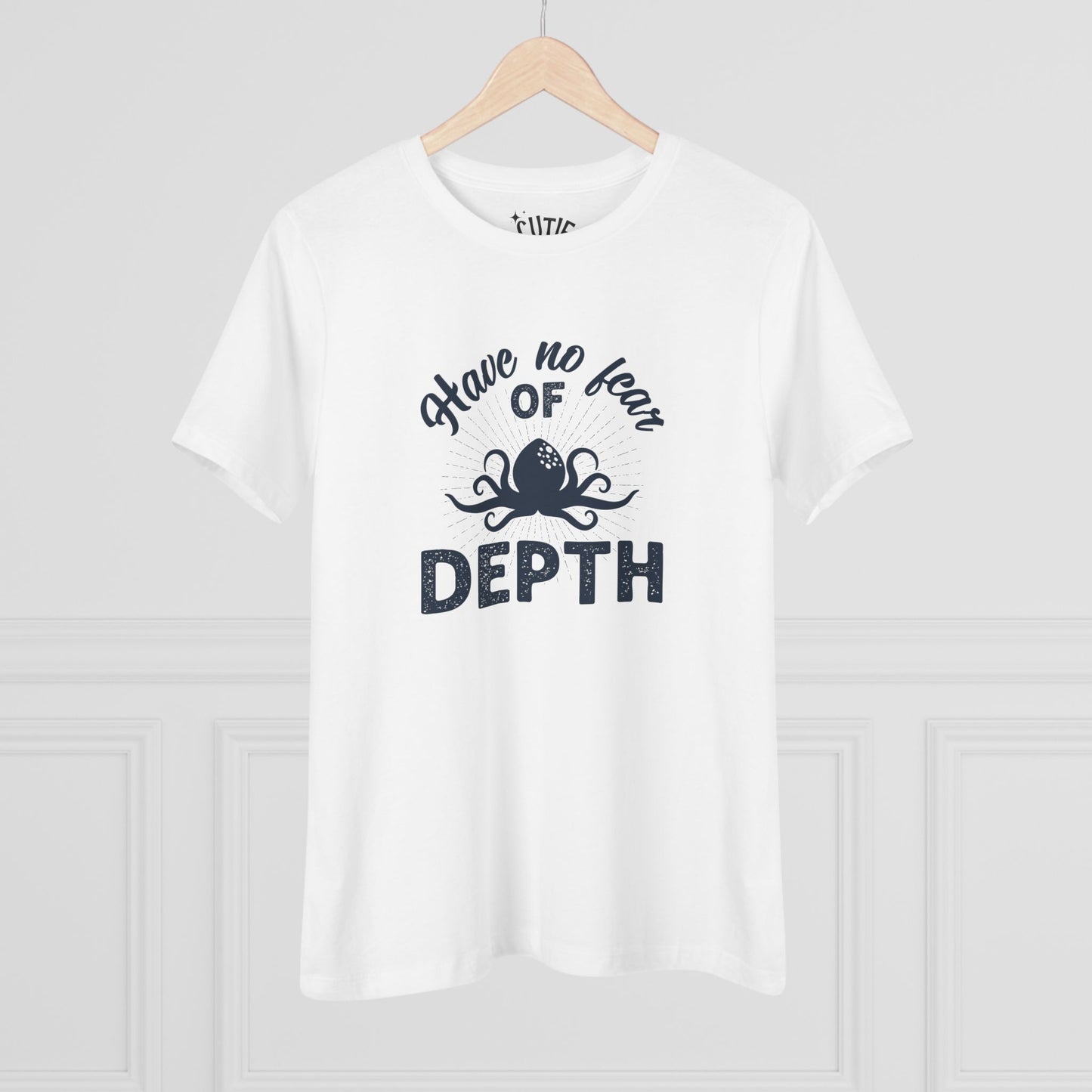 Octopus Women's Cotton Tee, Motivational Graphic T-Shirt for Brave, Strong Women