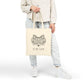 Foxy Lady Canvas Tote Bag - Strong Woman Fox Design Eco-Friendly
