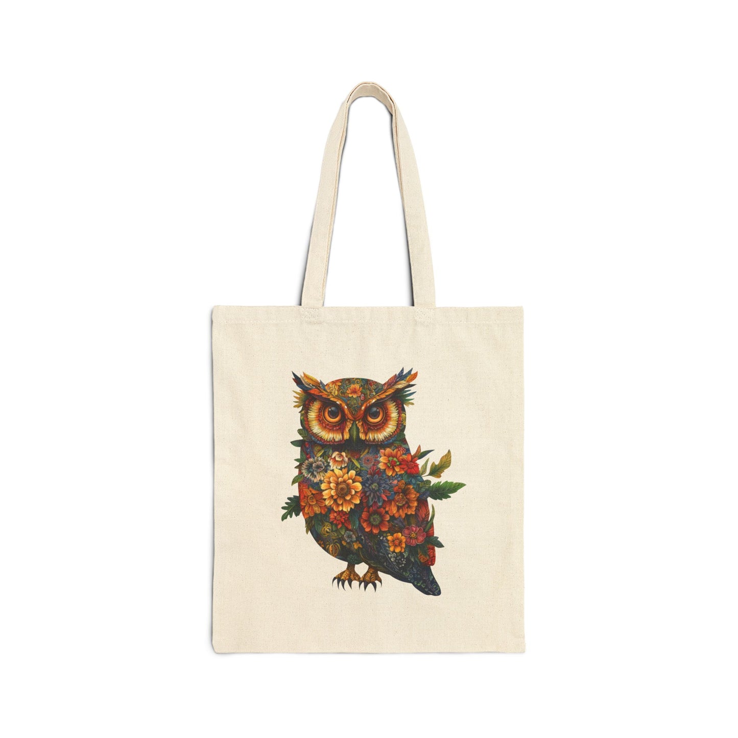 Owl Whimsical Floral Folk Art Style Tote Bag, Eco-Friendly Shopping Bag, Gift for Nature Lovers, Organizer for Everyday Use, Weekend Adventure Bag, [...]