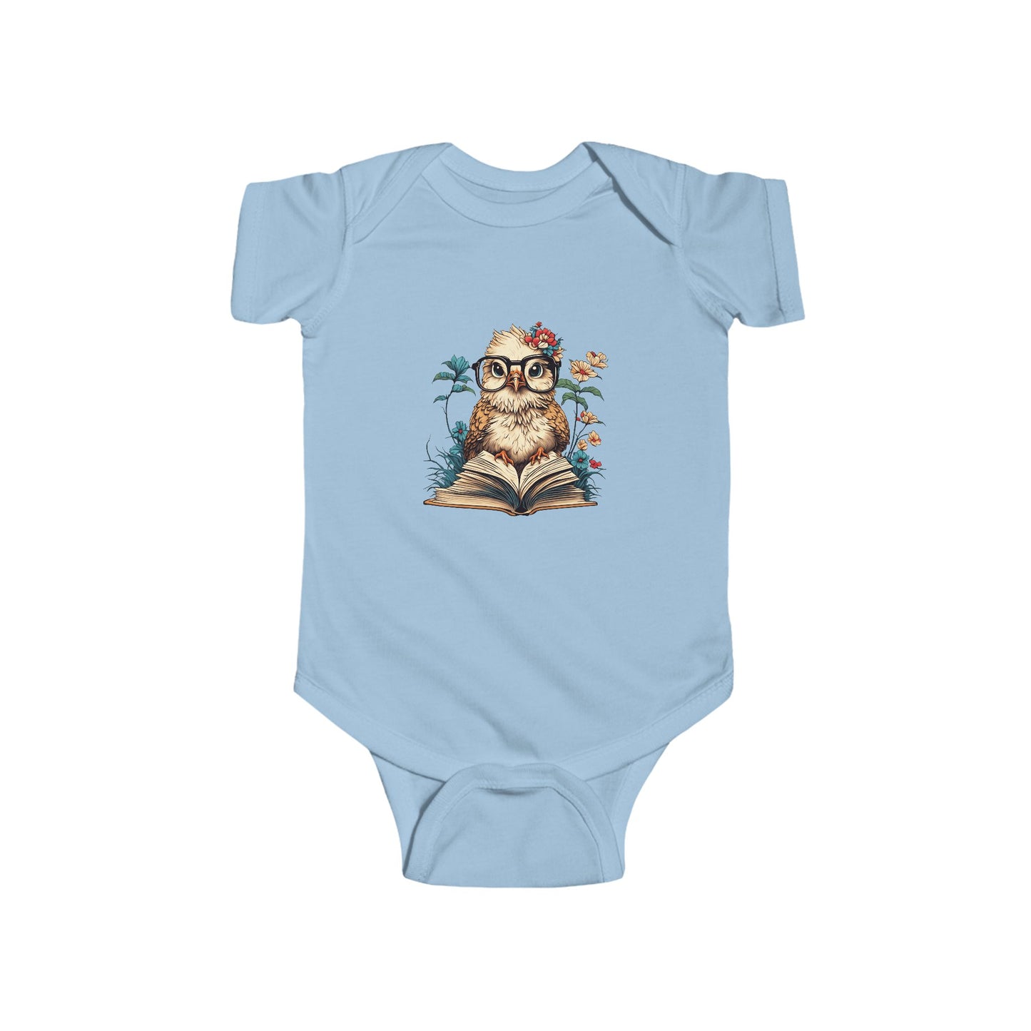 Owl Reading Adorable Bodysuit, Cute Baby Outfit, Owl Gift for New Parents, Baby Shower Gift, Animal Lover Clothing