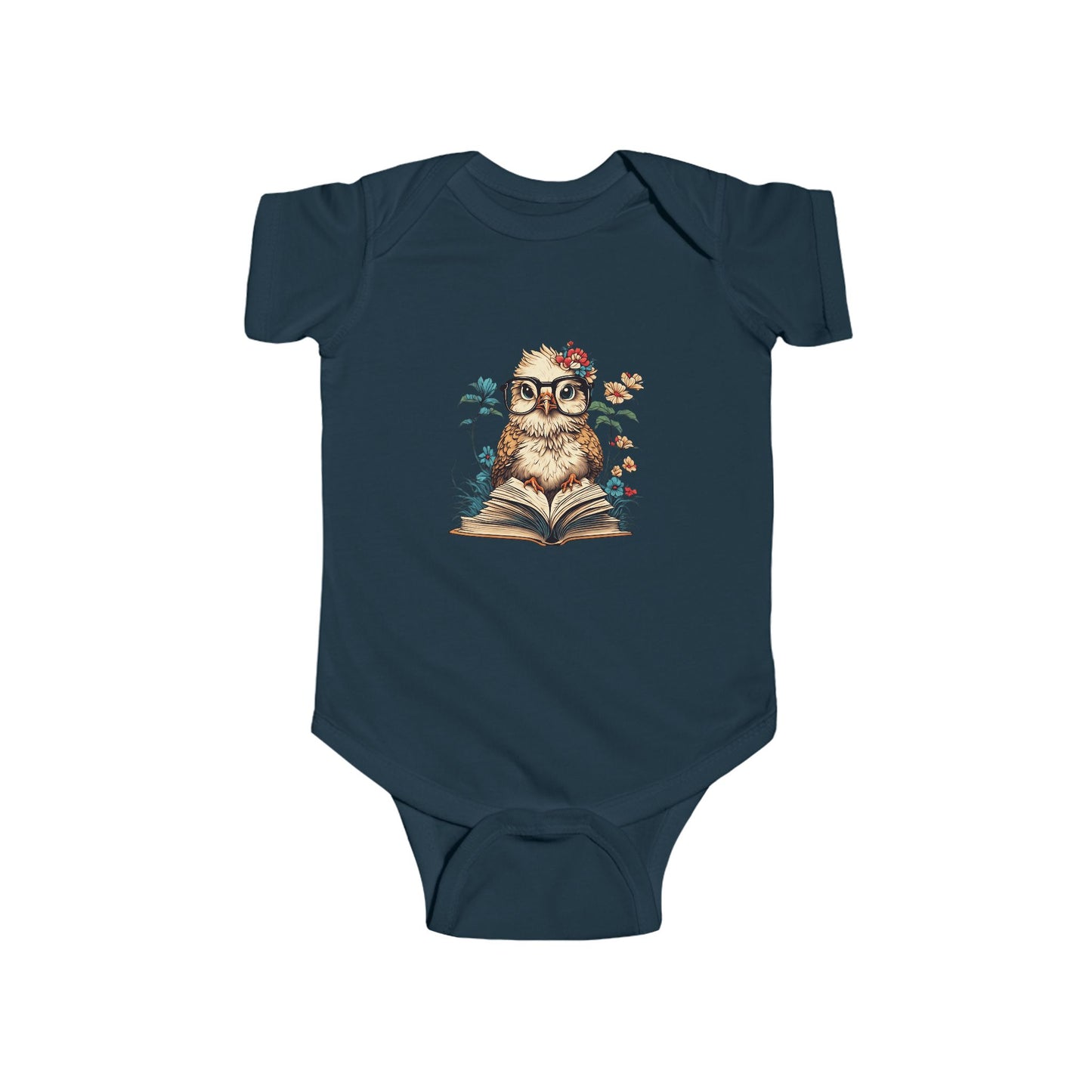 Owl Reading Adorable Bodysuit, Cute Baby Outfit, Owl Gift for New Parents, Baby Shower Gift, Animal Lover Clothing