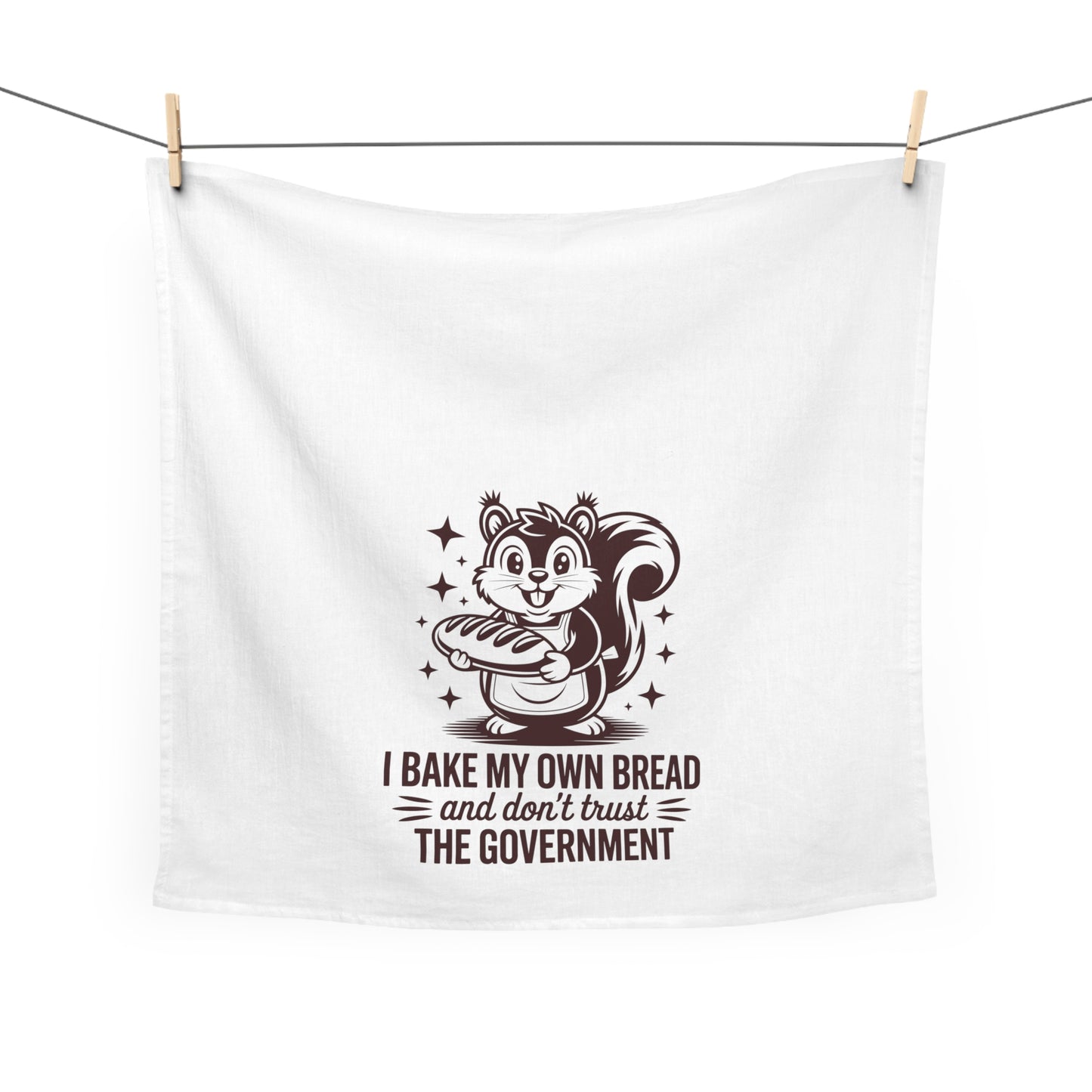 Baking Squirrel Tea Towel